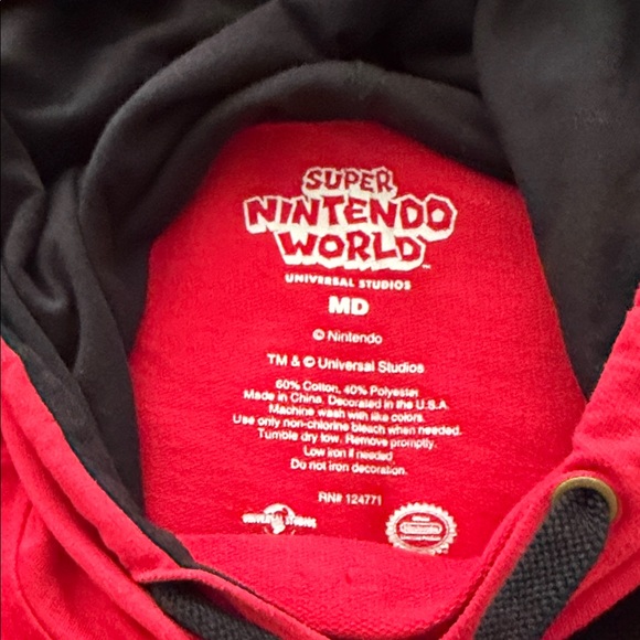 Super Nintendo World Red Hoodie - Picture 3 of 4